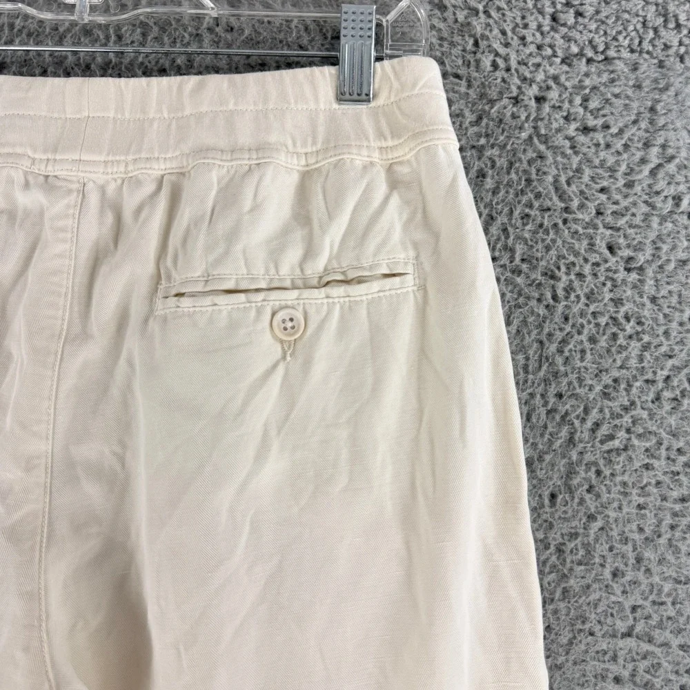 James Perse Drawstring Pants Mens 0 XS Cream Welt Pocket Straight Relaxed Casual